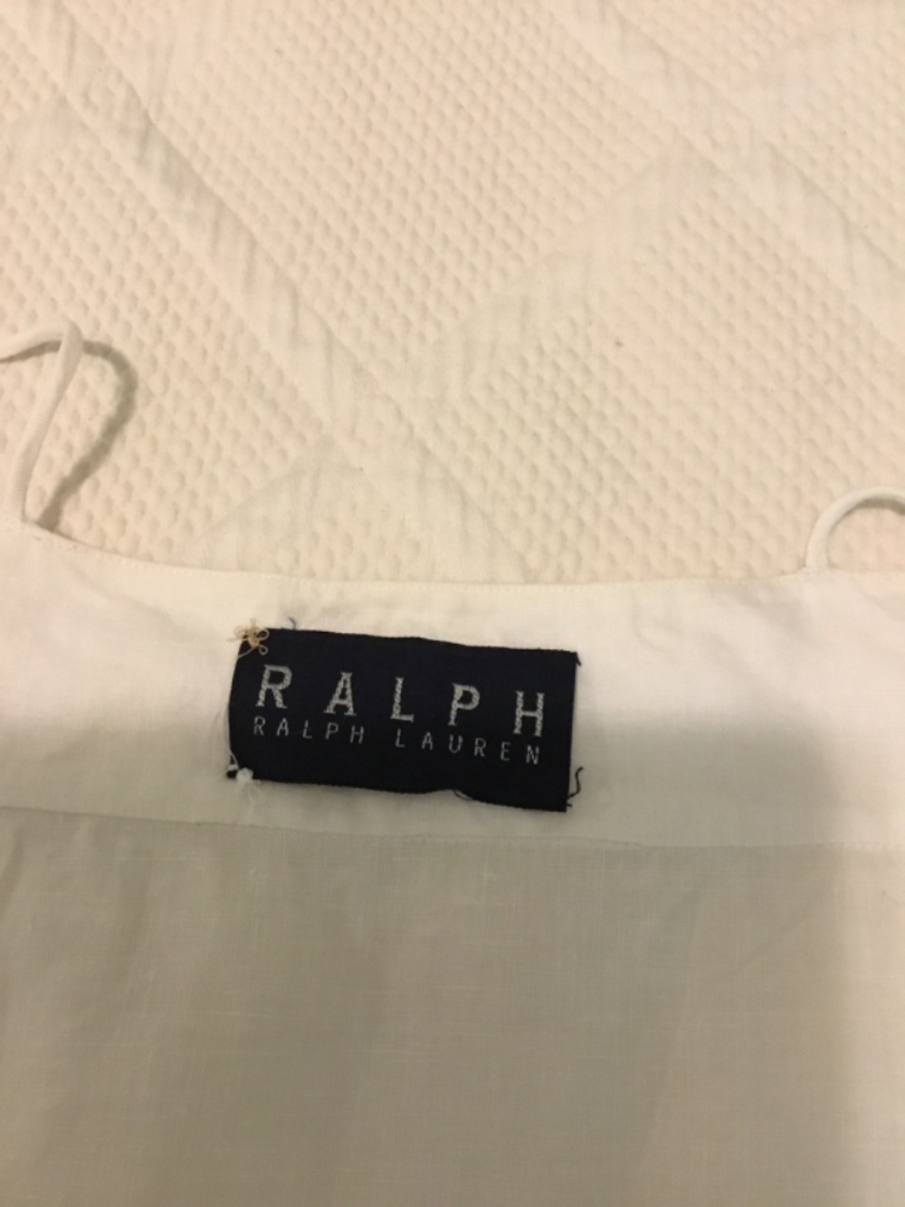 Vintage RALPH by Ralph Lauren White Embroidered Linen Blend Maxi Dress - Picture 6 of 15